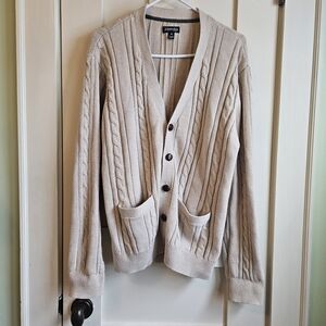 St. John's Bay Cream Cable Knit Cardigan